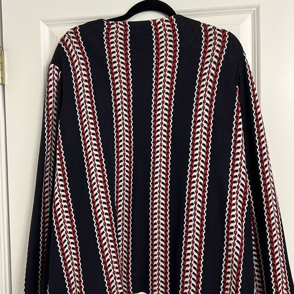 Ming Wang  Navy and Red Striped Women's blazer - Picture 7 of 11